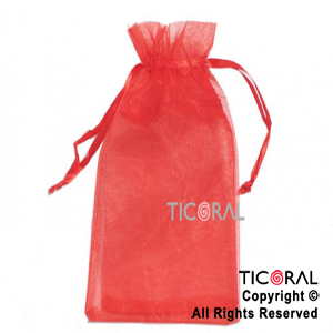 BOLSA ROJO ORGANZA 25X15CM HS2628-9 x 1